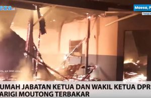 Rumah Jabatan Pimpinan DPRD Parigi Moutong Terbakar